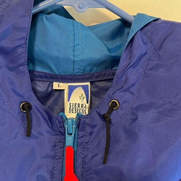 EXCELLENT CONDITION UNISEX SIZE LARGE SIERRA DESIGNS FULL ZIP HOODED WINDBREAKER - Picture 4 of 6